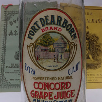 Circa 1900 Paper Label Juice - Bottles