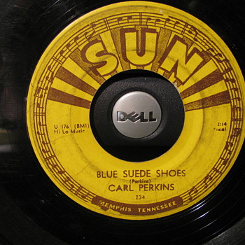 Sun Labels-- Two from the 50s and One Newer of Elvis First recording for his Mother - Records
