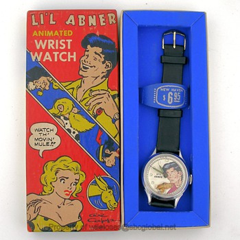 1951 New Haven Li'l Abner Moving Mule Wrist Watch w/ Box - Wristwatches