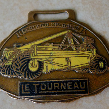 LeTourneau Pull Scraper Certified Operator Enamel Watch Fob
