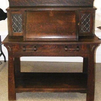 Shop of the Crafters (Cincinnati) Oak Slant Front Desk - Model #279 - Arts and Crafts