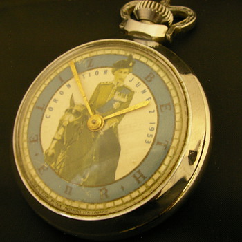 1953 Queen Elizabeth II Coronation Pocket Watch - No. 2 - Pocket Watches
