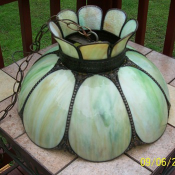 Stained Glass Hanging Lamp - Art Glass