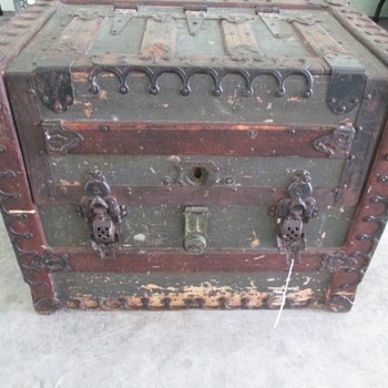 1887 JH Farel Patent Trunk - Furniture
