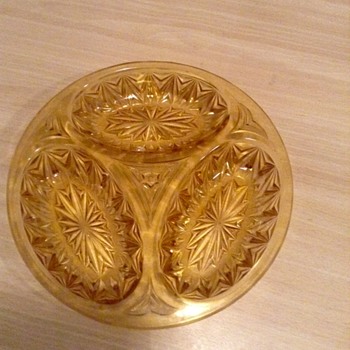 Amber coockie tray - Glassware