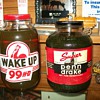 More glass oil bottles