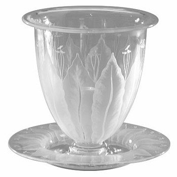Dorflinger Kalana Lily 14" Vase - Glassware