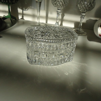 CUT GLASS TRINKET BOX