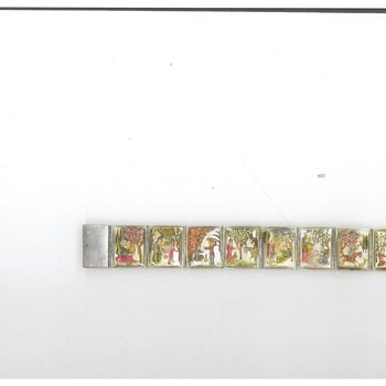 1940's hand paint braclet. - Costume Jewelry