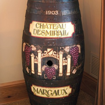 1903 Château Desmirail Celebratory Wine Barrel - Advertising