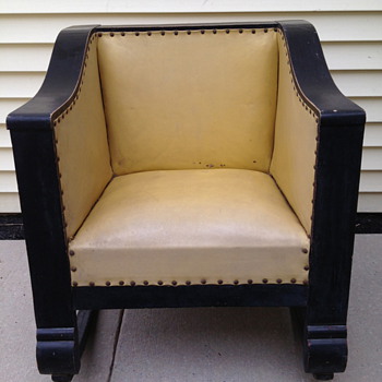 Antique Empire Cube Chair Rocker
