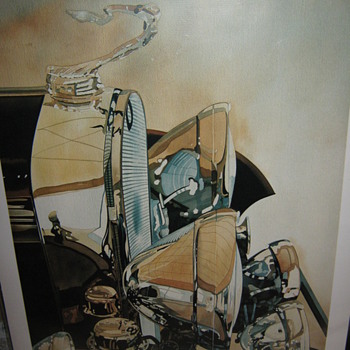 Signed Vintage Cadillac print "Caddychrome" by Charles W. Mundy