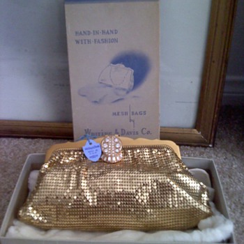 Whiting & Davis, Mint condition handbag, with box.
