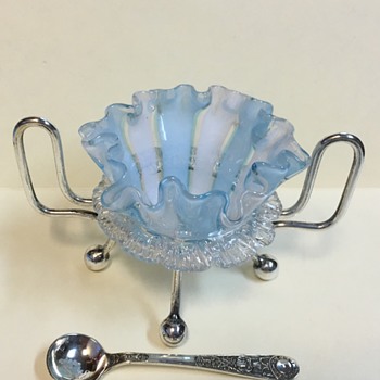 English art glass salt - Art Glass