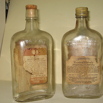 Two old Whiskey Bottles - Bottles