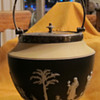 Yellow-Black-White Tri-Color Wedgwood Biscut Barrel