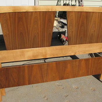 Mid Century Danish Modern Style Head & Foot Board