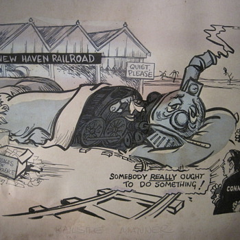 1 of a kind DRAPER HILL cartoon (famous political cartoonist)