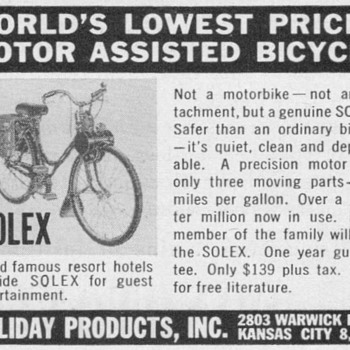 1952 - Solex Motor-Bicycle Advertisement