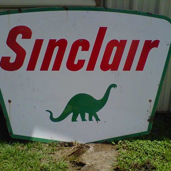 Porcelain Sinclair Sign - Signs