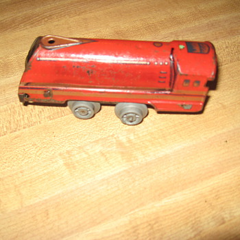 1952 English clockwork toy train..