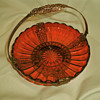 Baccarat Reddish Brown Glass and Ormolu Basket