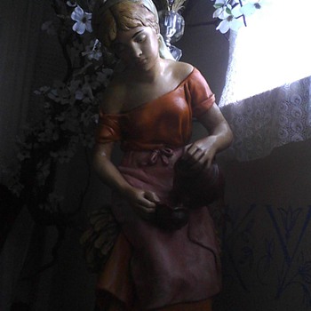   Lamp, Farm girl with water pitcher