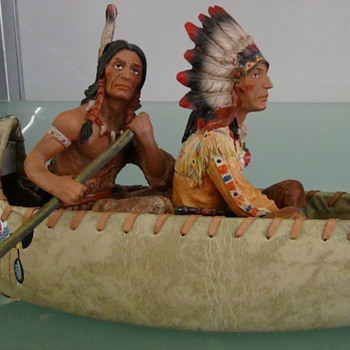 Chief with Warrior in Canoe