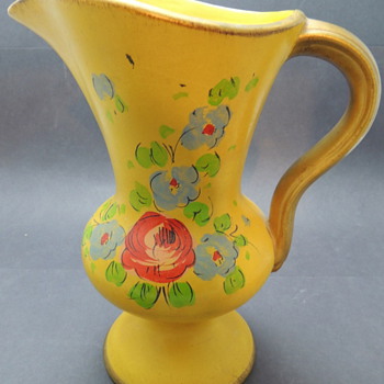 Yellow & Florar Water Pitcher