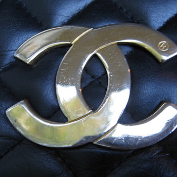 Vintage High Fashion Purse with Key Chain by Coco Chanel - "The Big Flap"