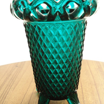 Green glass vase? - Glassware