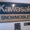 kawasaki snowmobiles dealer sign