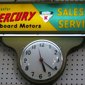 Mercury Outboard Clock - Advertising