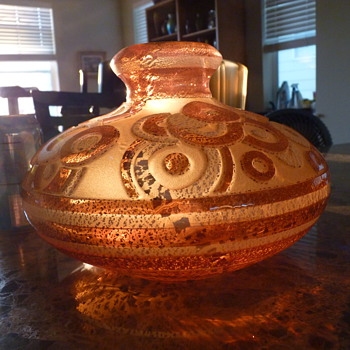 Muller Freres Burst foil vase (giant) Circa early 30's.  - Art Glass