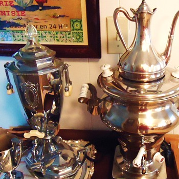 Pre 1904 Manhattan Quadruple Plate Teapot, with Samovar