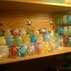 COLLECTION OF FENTON HOBNAIL MINI VASES 