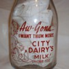 Milk bottle.