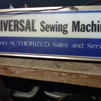 Universal Sewing Machine Sign (Lites up)