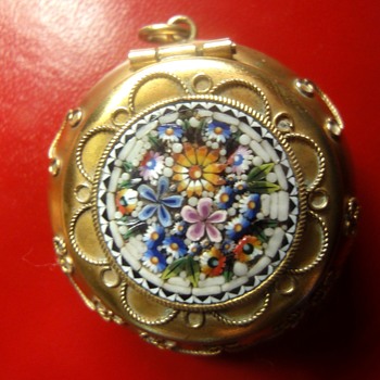 Antique Micro Mosaic Pillow Trinket Box - Fine Jewelry