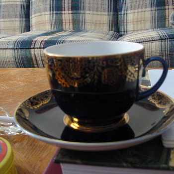 Soviet Union-era tea cup with gold trim