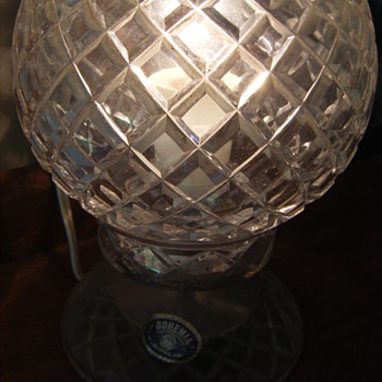 24% lead hand cut  Bohemia Crystal Lamps x 2