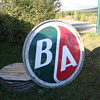 B/A petrolium gas/oil sign and Eagle gas can