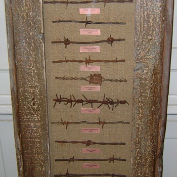 Barbed wire display I made for a benefit auction.
