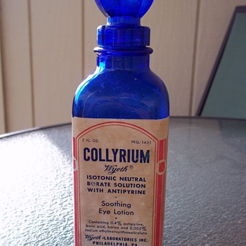 50's ? Wyeth eye wash bottle - Bottles