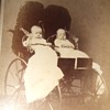 CDV of twins in a twin stroller 