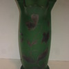 Green Vase with Sterling overlay