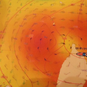 Maritime maps, gift from Captain, Ever Chivalry Ship to China 2010!  In Typhoon Megi!