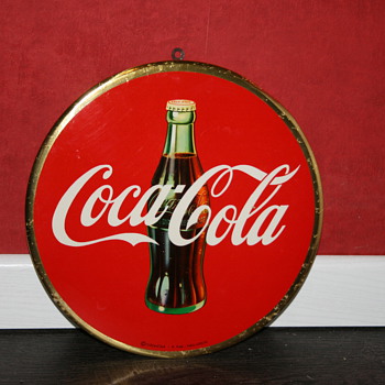 coca cola celluloid sign