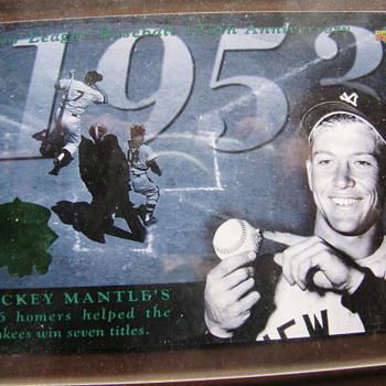 Micky Mantle Jumbo Anniversary Card - Baseball
