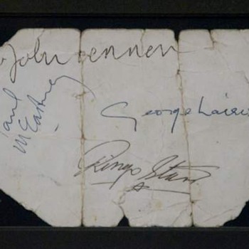 Beatles 1962 issue signed promo card... - Music
